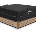  Kipiea 600D Outdoor Waterproof Square Hot Tub Cover Protector, Heavy Duty Polyester SPA Covers UV Protection Cover 78" L x 78" W x 20" H, Black