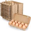 Nuenen 200 Pieces Egg Cartons Bulk Cardboard Blank Light Egg Cartons Empty Container Tray for Farm Market Family Kitchen(2 x 5 Style)