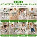 High Chairs for Babies and Toddlers, 8 in 1 Convertible Baby High Chair