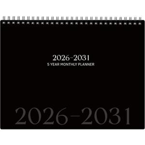 2026-2031 Monthly Planner/Calendar, JUL 2026 - JUN 2031, 5 Year Planner 26-31 with Tabs, Double-Side Pocket, 5 year planner 2026-2031 for Daily Organizing - Black8.5" x 11"