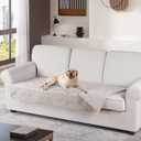 Taococo 100% Waterproof Sofa Cushion Cover Reversible Couch Seat Cover for Dogs Pets Couch Cover for Chaise Sectional Sofa U Shape Sofa Furniture Protector Sofa Slipcover (Cream)