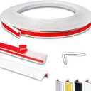 20ft Outside Vinyl Corner Trim Peel and Stick for Tile and Wall Edges, Decorative Kitchen Backsplash Trim Edge, Tile Edge Trim, Corner Trim (White)