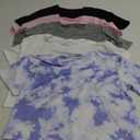 Real Essentials 5 Pack: Women's Dry Fit Crop Top - Short Sleeve Crew Neck Stretch Athletic Tee, XS