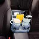 Center Console for Cars, Car Center Console Organizer, Console Cup Holder for Trucks, Floor Cup Holder for Truck, Minivans, Suvs, Vehicle Organizer (Gray) (Grey)