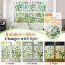 Coavas Stained Glass Window Film 17.5x118.1 Inch, Rainbow Privacy Window Cling Anti UV No Adhesive for Home Bathroom Door, Decorative Yet Provides Priavcy