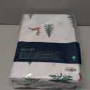 Sheet Set King Size 4PC Printed Bed Sheets Fawn Christmas Tree Soft Microfiber 15Deep Pocket Sheet Set, Easy Care, Breathable, Wrinkle Free, Machine Washable Bed Set