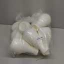 10 Pack Composite Plastic Flower Vases Bulk White Small Tall Conic Floral Vases for Centerpieces Unbreakable Bud Vase for Wedding Party Living Room Decor (Simple)