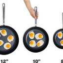 Misen Carbon Nonstick Skillet - Nitrided Carbon Steel - Professional Alternative to Teflon - 1100F High Heat Ready - Easy Release - Induction, Oven, & Grill Safe - 8 Inch