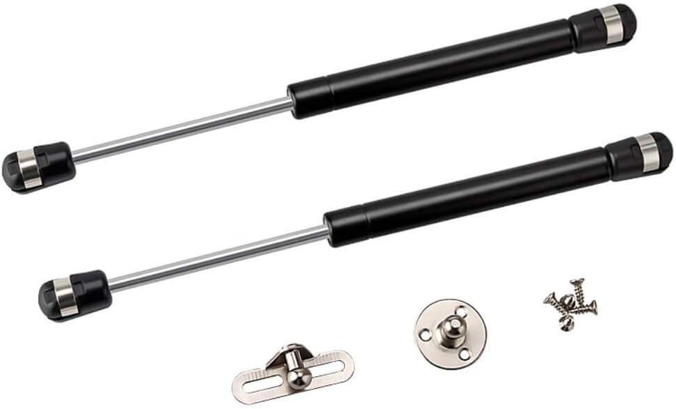 2 Pack Extended 10 inch Gas Prop Force 100N/22LB Gas Struts  Black Gas Springs/Window Lift and Lid Support/Gas Shocks for RV Bed Platform/Floor Hatch/Outdoor Bench/Cabinet/Tool Box