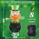St. Patricks Day Decorations Outdoor, 32Inch Collapsible Lighted Up Leprechaun with Shamrock Hat,8 Lighting Modes,Leprechaun St. Patricks Day Dcor for Irish Garden Outdoor Indoor Yard Holiday