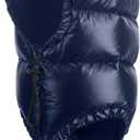 Winter Warm Ultralight Down Hood Waterproof Sleeping Bag Outdoor Camping Windproof Down Cap Hat with Storage Bag (Medium, Navy)