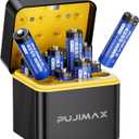 PUJIAMX Rechargeable AA Batteries Lithium 4255mWh with ChargerHigh Capacity 1.5V Double a Batteries,2000+ Cycle aa Battery Cells for Remote Controls,Game Controllers,Toys,Flashlights,12-Pack
