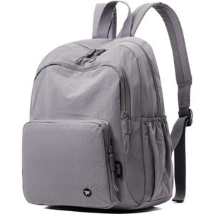 Small Nylon Backpack Mini Casual Daypack Lightweight Backpack for Women Travel Purse (Grey purple) (Purple, S)