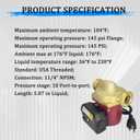 59896775 115V Circulator Pump Replacement Compatible with Grundfos UP15-29SU,9H 60Hz Circulating Pump Used for Radiant Heating, Hydronic Heating, Fan Coil Heating, Solar and Other System Types.