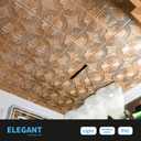 Art3d Drop Ceiling Tiles 24x24 in Bronze (12-Pack, 48 Sq.ft), 3D Wainscoting Panels Glue Up 2x2