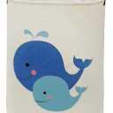 MAIZMZ Kids Hamper Baby Laundry Basket Gift Toy Box Storage Nursery Bins Waterproof Organizer Large Canvas Collapsible Chest for Home/Dorm/Kitchen/Pet/Office/Closet/Shelf/Room Decor (Whale)