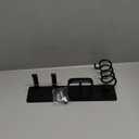 Tindbea Hair Dryer Holder Curling Iron Holder Flat Iron, Blow Dryer Holder Wall Mount, 3 in 1 Bathroom Hair Tool Organizer Rack for Universal Dryer, Matte Black