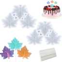3D Maple Leaf Lollipop Mold Set 2 Pcs Maple Leaf Shaped Silicone Mold with 20 Pcs Lollipop Sticks Durable Mould for Resin Casting Epoxy Candy Chocolate Baking Cake Topper Decoration