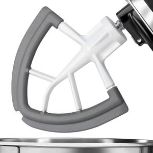 Flex Edge Beater for KitchenAid, Mixer Attachement Compatible With KitchenAid, Mixer Accessory, Fits Tilt-Head Stand Mixer Bowls For 4.5-5 Quart Bowls, Beater With Silicone Edges, Grey