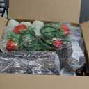 Hushee 30 Pcs Integrated Wedding Lantern Centerpiece Rustic Wooden Holder with Candles and Rings Farmhouse Candle Lantern Decor for Home Valentine Wedding Party Table Decor (Brown and Red)