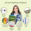 19 Months Planner, 2026 Weekly & Monthly Planner, 8.5"11" Daily Weekly Monthly Calendar Planner, June 2025-Dec 2026 Organizers with Habit Tracker for School & Office, Colored Tabs, Stickers, Pocket, Ruler Bookmark-Green