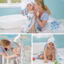 Momcozy Baby Towel with Hooded-Original Design Baby Towel Set -Soft & Absorbent- Shower Gifts or Bath Essential for Infant, Newborn, Toddler, Marine Sea Turtle Shells Magic