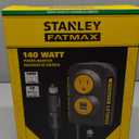 Stanley FATMAX PCI140 140W Power Inverter: 12V DC to 120V AC Power Outlet with Dual USB Ports
