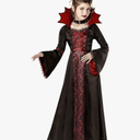 Morph Vampire Costume for Girls - Scary Kids Halloween Vampire Outfit - Spooky Girls Dress Up Costume, Size Large