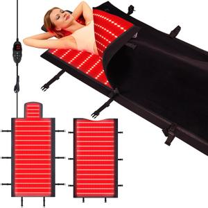 1000 LEDs Dual Full Body Red Light Therapy Mat, Red Light Therapy Blanket, 2in1 LEDs(660nm& 850nm), Premium Leather, Adjustable Timer & Intensity