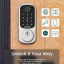 DESLOC Smart Door Lock B200, Smart Deadbolt Lock, Keyless Entry Door Lock, Fingerprint Smart Lock, Smart Locks for Front Door, App Control, Touchscreen Keypad Deadbolts,12-Month Battery, BHMA Grade3