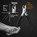EBEWANLI Thick Toenail Clippers for Seniors Thick Toenails or Ingrown Nails, Curved Blade Heavy Duty Toenail Clippers Cutter, Sharp Nail Nippers Cuticle Trimmer, Large Toe Nail Clippers for Men, Women