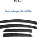 IG Window Visors Fit for 2010-2014 Subaru Legacy, Out-Channel Rain Guards Vent Wind Deflectors 4PC, Car Accessories for 10-14 Legacy