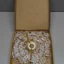 Modern Mini Chandelier Shade,H12.9 X W8.66 Chandeliers Light Fixture Sparkling Decorations for Wedding Centerpiece Lampshade with Acrylic Jewel Droplets (Gold)