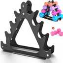 4-Tier Dumbbell Rack for 1-15 lb Weights, Holds 5 Pairs Space-Saving Sturdy A-Frame Stand for Home Gym, Weight Rack for Women's Dumbbell Set (Dumbbell Rack Stand Only)