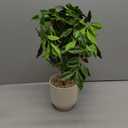Artificial Potted Plants Indoor,27" Faux Plants Ficus Leaves Trees with Ceramic Pots,Realistic Fake Plant Indoor Potted for Living Room Office Farmhouse Room Bathroom Bedroom Kitchen Plant Decor (Green)