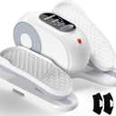 Under Desk Elliptical Machine, Leg Exerciser as Seen on TV While Sitting for Senior with Remote Control, Portable & Quiet Pedal Exerciser with 12 Adjustable Speed (White)