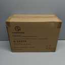 Famiware Saturn 16 Pieces Plates and Double Bowls Sets for 4, Stoneware Dinnerware Set with Pasta Bowl, Dish Set with Trim - Chip & Scratch Resistant, Microwave & Dishwasher Safe, Dark Gray