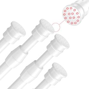AIZESI Spring Tension Curtain Rods Short Tension Rod (White, 28" to 38"-4Pcs)
