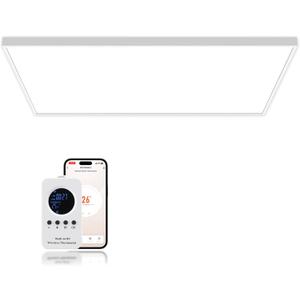 Space Heater for Indoor Use 1000W, Infrared Heating Panel, Ceiling type, 7-Day Programmable, App/Remote Control, Zero Noise Operation, Safe Rapid Heating