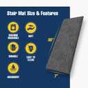 8 x Muddy Mat Pack of 8 - Soft Chenille Stair Treads Non-Slip Reusable, Super Absorbent Stair Treads for Wooden Steps, Tile & Marble Floor, Easy to Install & Machine Washable - Grey 30'' x 7''
