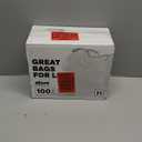 Plasticplace Trash Bags, Compatible with Simplehuman Code H, 8-9 Gallon Trash Can Liners, White Drawstring Garbage Bags, 100 Count Heavy Duty