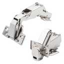 Adyoney 2Pcs 180 Degree Full Overlay Cabinet Hinges, Lazy Susan Hinge, Soft Close Hinge, Concealed Frameless Hydraulic Hinges for Corner, Kitchen, Cupboard, Door, Closets