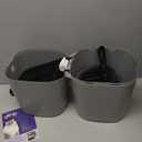 Litter Genie Standard Pail (Silver) | Cat Litter Box Waste Disposal System for Odor Control | Includes 1 Square Refill Bag