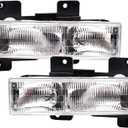 2Pcs Headlights Assembly compatible with 1988-2002 OBS Chevy Silverado GMC 1500 2500 3500 Suburban,1992-1999 Blazer,1995-2000 Tahoe Headlamp, Replace #GM2502101 GM2503101