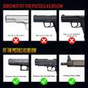 DEFENTAC Pistol Light with Strobe Function for Guns, 600 Lumens Tactical Flashlight for Handguns, High Performance Weapon Light, Magnetic Charging
