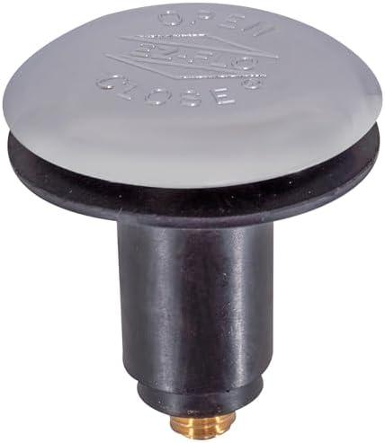 EZ-Flo Snap and Press Stopper with Rubber Seal, 3/8 Inch Thread, Chrome Plated, 35253