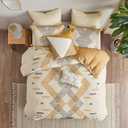 INK+IVY Global Inspired Cotton Comforter Set with Yellow Finish II10-1113