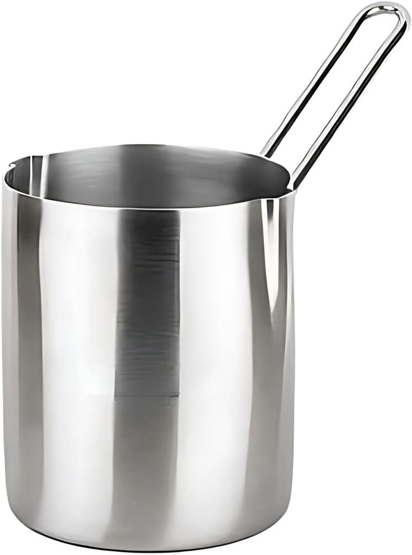 Turkish Coffee Pot Stainless Steel Cezve  16.9 fl oz Small Milk Warmer & Coffee Boiler for Stove  Dual Spout Briki for Turkish, Greek & Arabic Coffee  Not for Induction