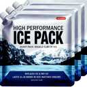 ABOXOBOG Reusable Ice Packs for Coolers Long Lasting Gel Freezer Packs for Cooler Bag Lunch Box,Keeps Food Cold Fresh (3 Pack, L(9.8"x9.8"))