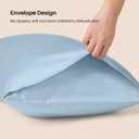 Warmstar 100% Cotton Toddler Pillowcase Set of 2, 600 Thread Count 13x18 Toddler Pillowcases Soft & Breathable, Cotton Travel Pillow Case Cover 13"x 18" with Envelope Closure, Placid Blue